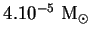 $4.10^{-5} \textrm{M}_{\odot}$